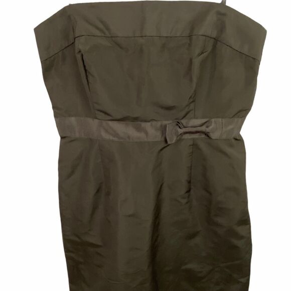 J. Crew Brown Silk Sleeveless Cocktail Dress Size 6 - Picture 4 of 8